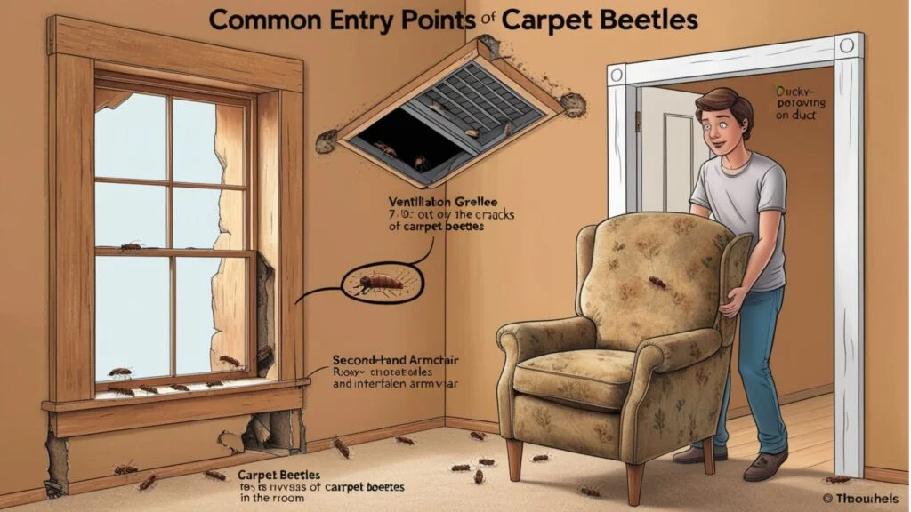How Carpet Beetles Enter Your Home
