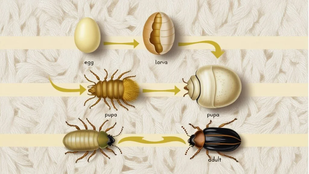 Lifecycle of Carpet Beetles