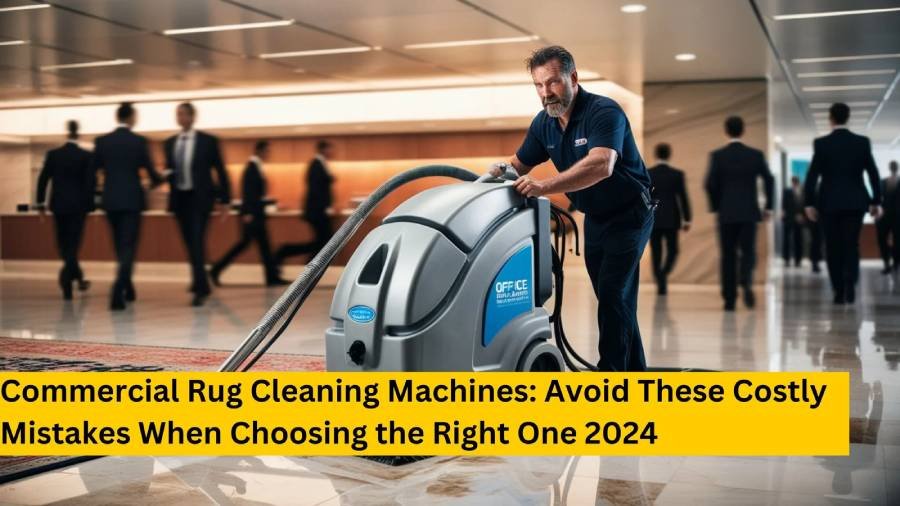 Business owner comparing commercial rug cleaning machines to avoid costly mistakes in 2024