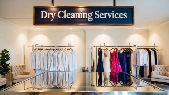 the cost of dry cleaning clothes, including shirts, suits, and dresses