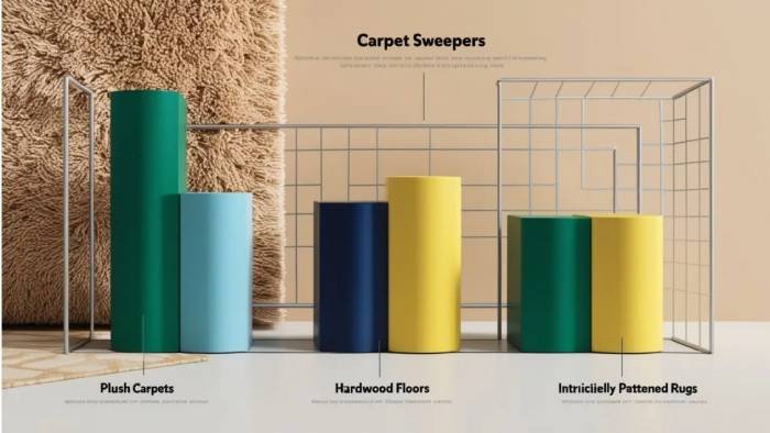 Performance comparison of carpet sweepers, showing cleaning efficiency, design, and usability across different models