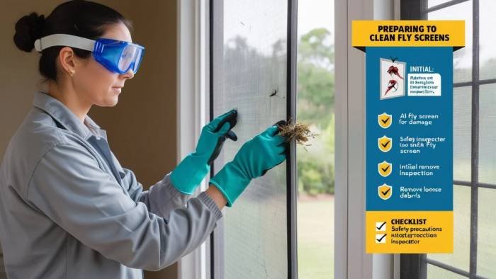 Homeowner moving furniture and vacuuming floor while preparing for carpet cleanout