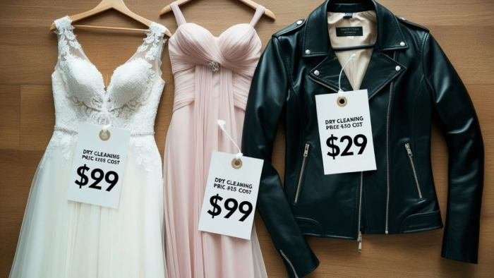 Dry cleaning costs for specialty garments like suits, coats, wedding dresses, and delicate fabrics