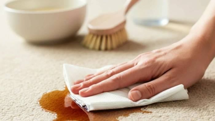 Cleaning supplies for stain prevention