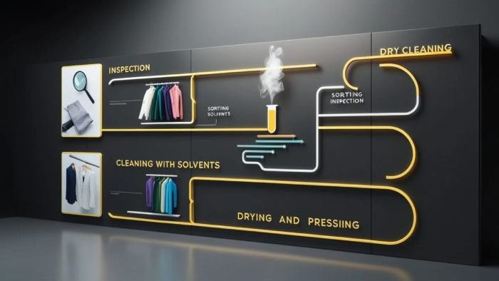 The factors that affect dry cleaning costs, including garment type, fabric, and service options