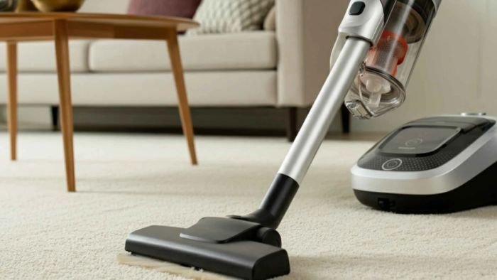 Vacuuming a carpet regularly to remove dirt and debris and keep it clean and protected
