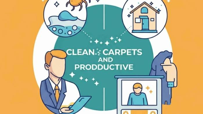 Professional cleaning service maintaining clean carpets for busy office workers in Perth